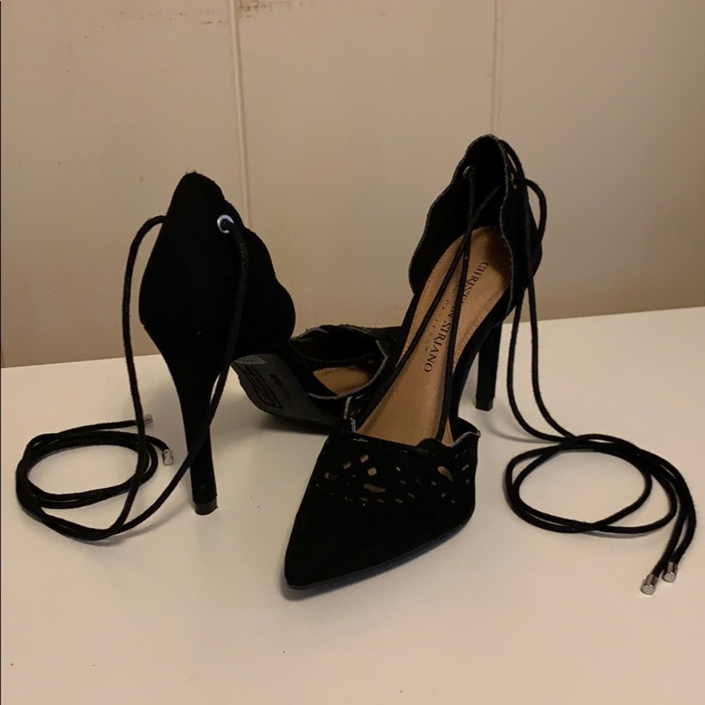 Christian Siriano black heels